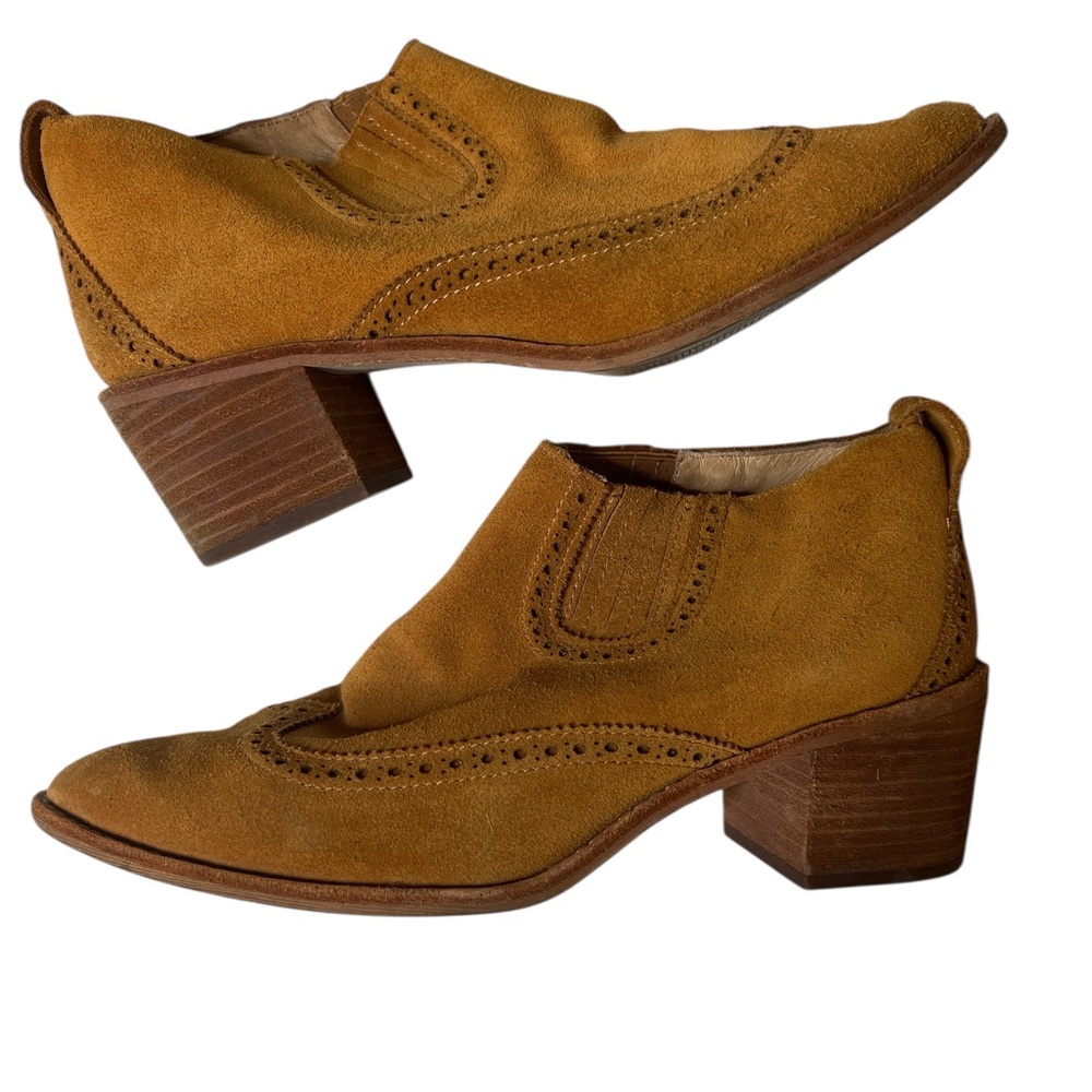 Madewell “The Grayson” Tan Suede Ankle Booties